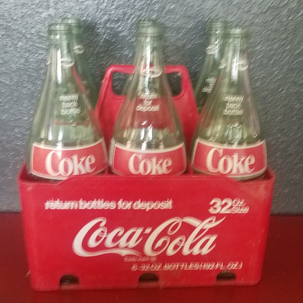 Antique coke bottles